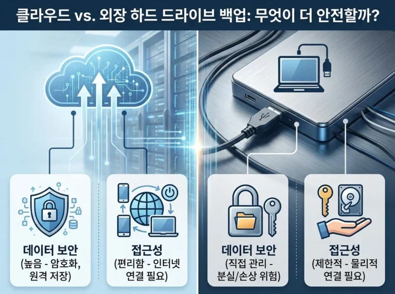 클라우드 백업 외장하드 백업 안전성 비교: 무엇이 더 안전할까?