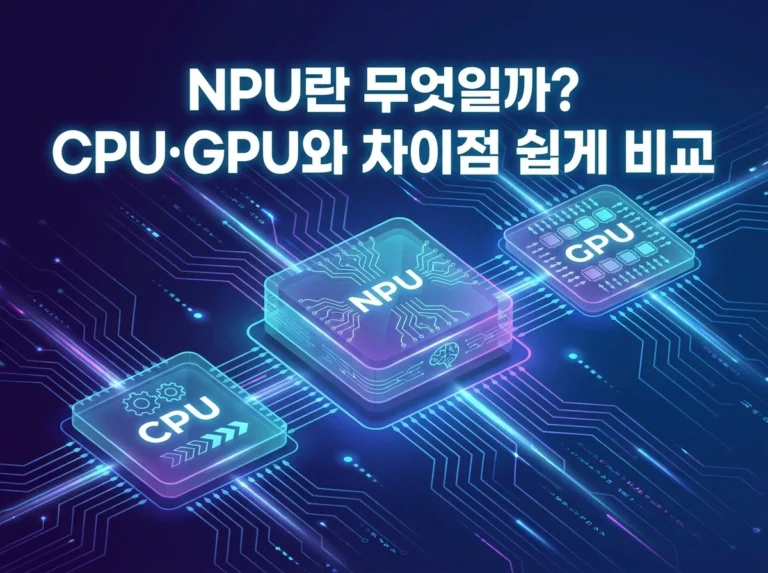 NPU CPU GPU 차이점: NPU란 무엇일까? CPU·GPU와 차이점 쉽게 비교