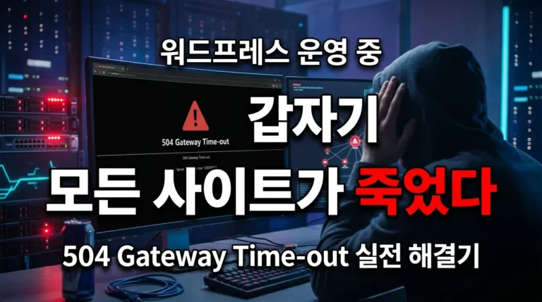 갑자기 모든 사이트가 죽었다