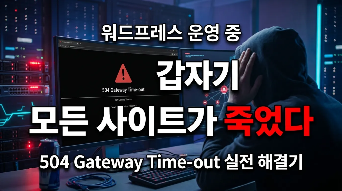 워드프레스 504 Gateway Time-out 오류 메인 썸네일