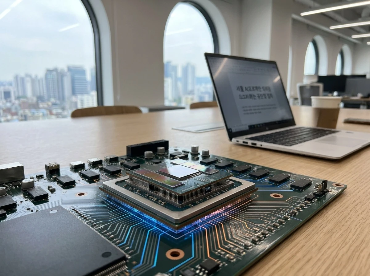온디바이스 AI 반도체 칩 클로즈업