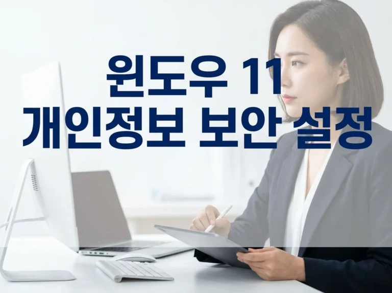 윈도우 11 개인정보 설정: 처음 설치 시 꼭 확인해야 할 7가지 보안 팁