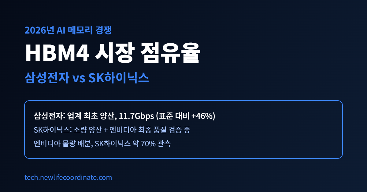 HBM4 시장 점유율 삼성전자 SK하이닉스 경쟁 안내 배너